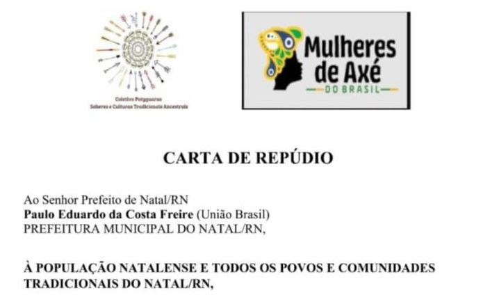Povos de terreiro escrevem carta de repúdio para Paulinho Freire